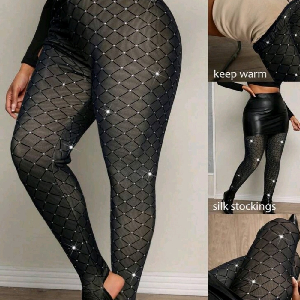 Black Diamond Patterned Women's Pants